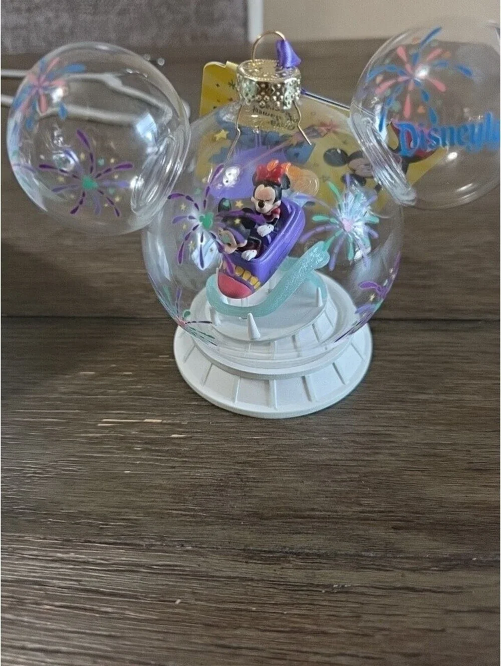 Disneyland Play in the Park Mickey & Minnie Mouse Roller Coaster Ornament